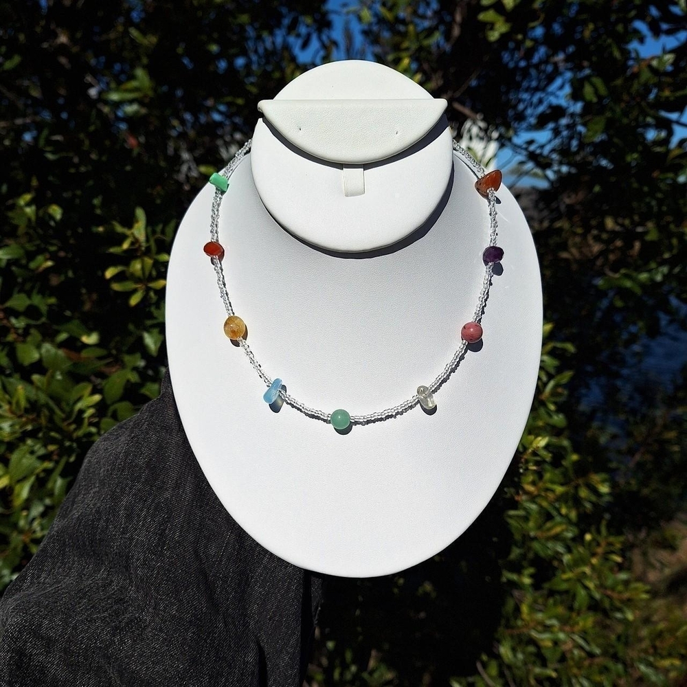 Multi-Gemstone Beaded Necklace ~ Handcrafted Jewelry